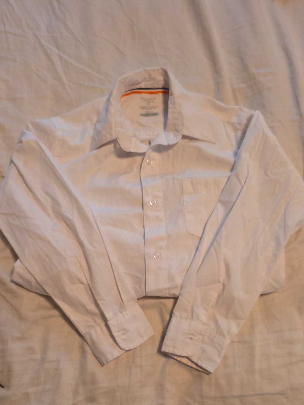 French Toast White Long-Sleeve Dress Shirt
